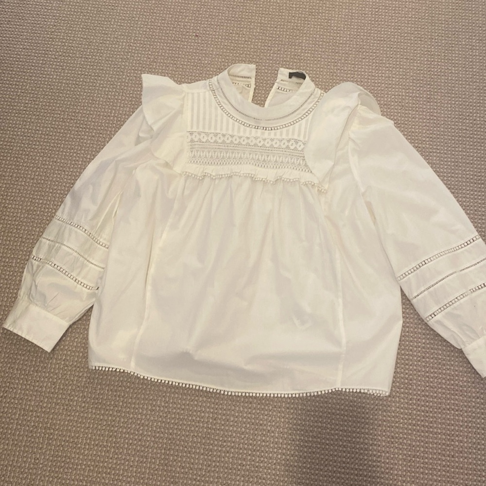 J Crew white blouse